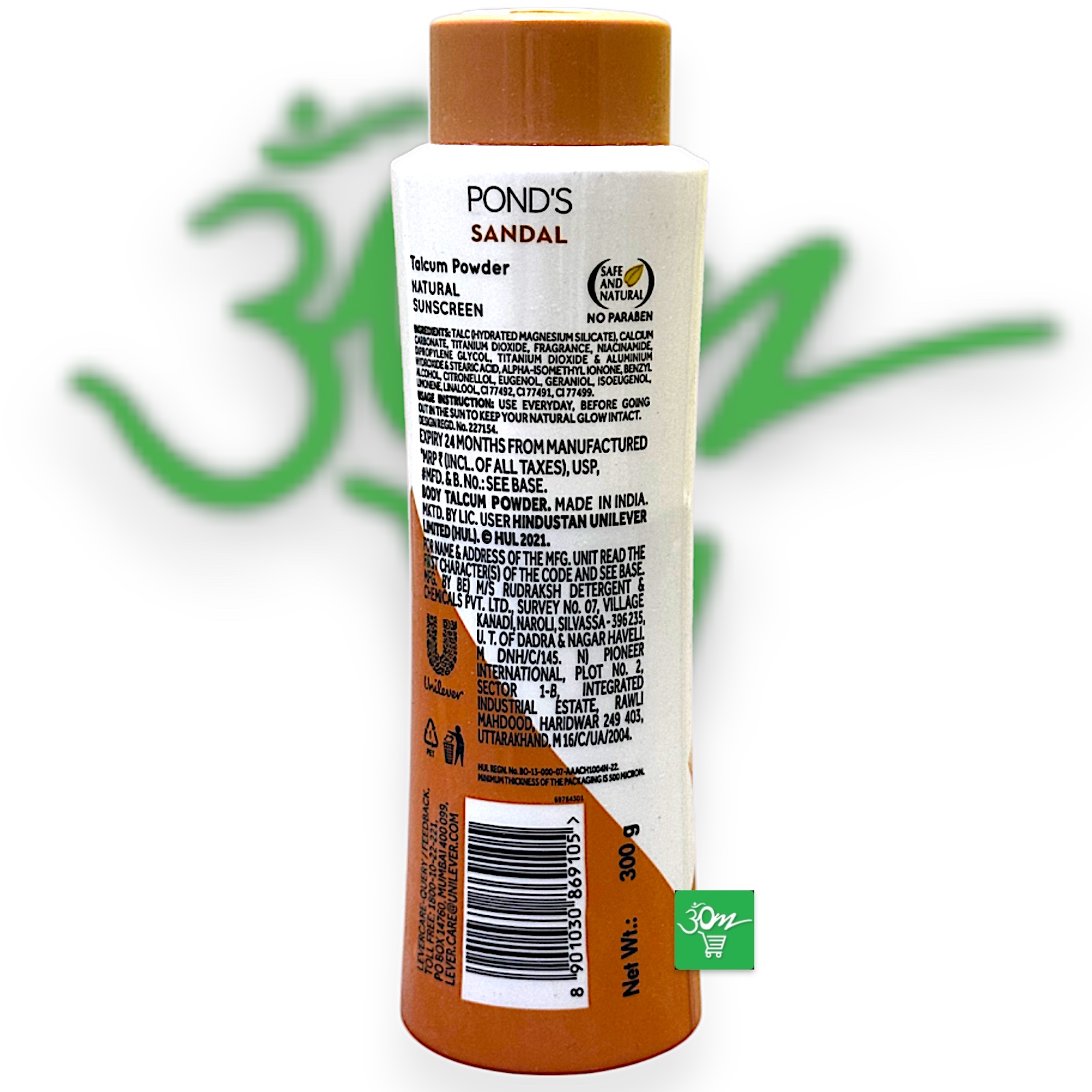 Ponds Sandal Talcum Powder Natural Sunscreen